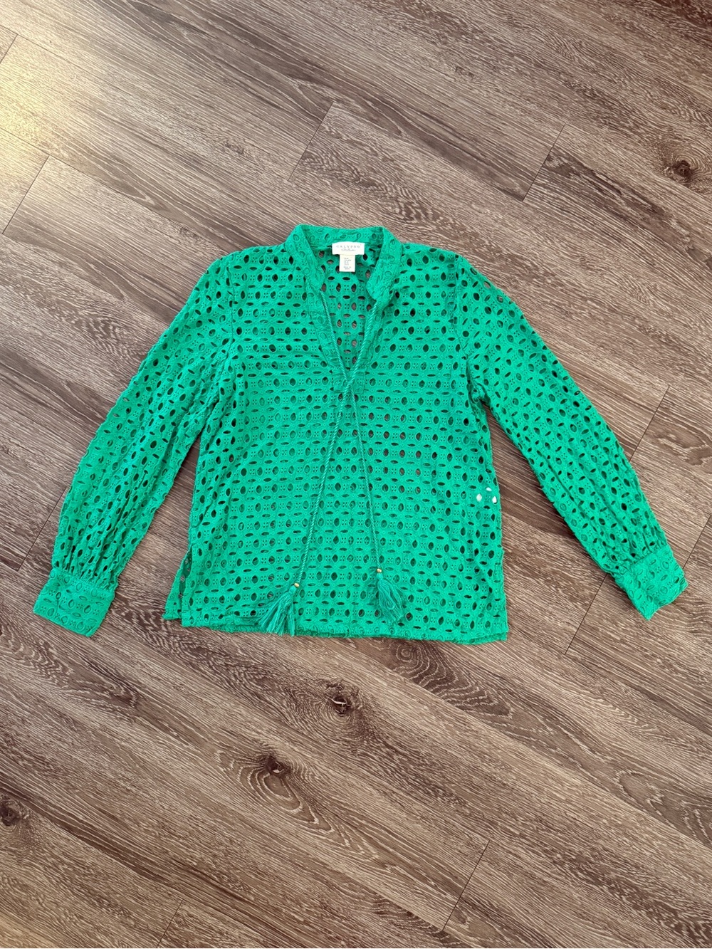 Calypso St Barth Green Eyelet Long Sleeve